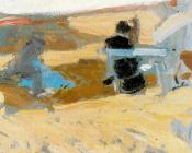 华金索罗利亚巴斯蒂达 - Women on the beach in San Sebastian